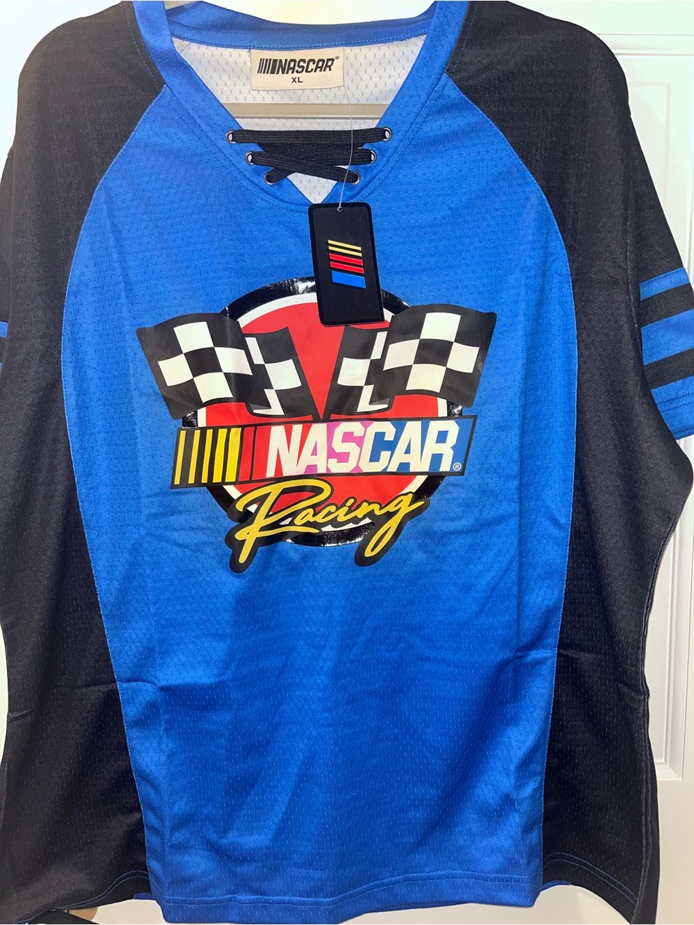 NWT NASCAR Racing Women’s Blue and Black Jersey